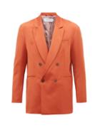 Matchesfashion.com Marques'almeida - Double Breasted Virgin Wool Blazer - Mens - Orange