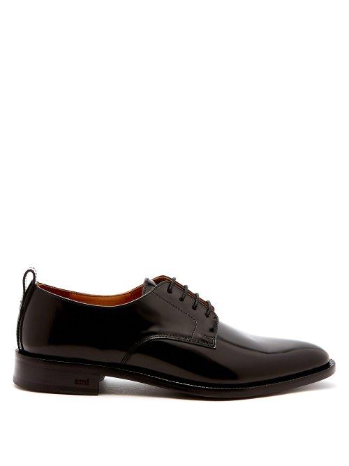 Matchesfashion.com Ami - Leather Derby Shoes - Mens - Black