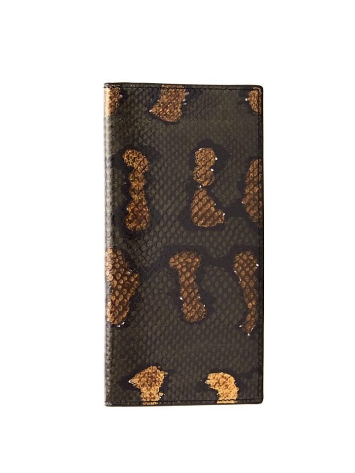 Bottega Veneta Bi-fold Watersnake And Leather Wallet