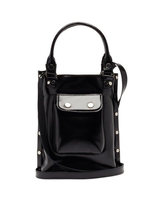 Matchesfashion.com Junya Watanabe - Studded Faux-leather Cross-body Bag - Womens - Black