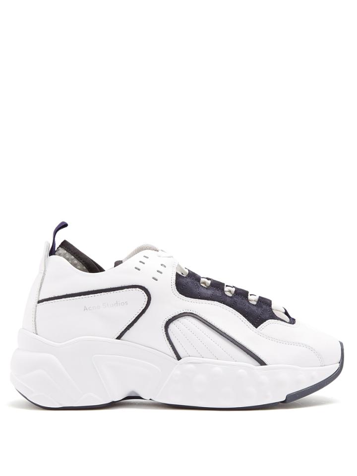 Acne Studios Manhattan Low-top Leather And Suede Trainers