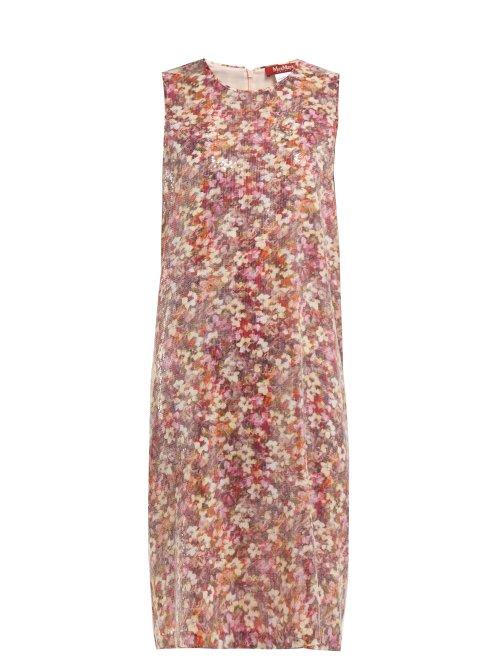 Matchesfashion.com Max Mara Studio - Blocco Dress - Womens - Pink Multi