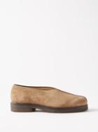Lemaire - Piped Suede Slip-on Shoes - Mens - Brown