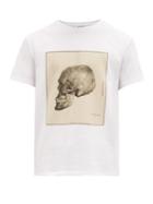 Matchesfashion.com Alexander Mcqueen - Anatomical Skull Print Cotton T Shirt - Mens - White Multi