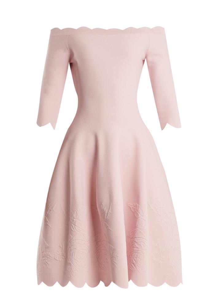 Alexander Mcqueen Off-the-shoulder Matelass Dress