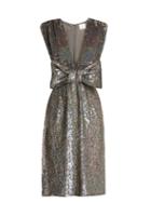 Matchesfashion.com Ashish - Bow Front Sequin Embellished Sleeveless Dress - Womens - Dark Grey