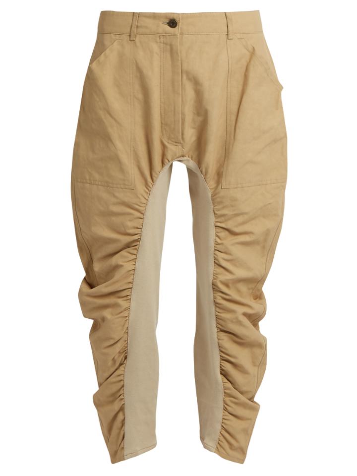 Stella Mccartney Gathered Tapered-leg Cropped Trousers