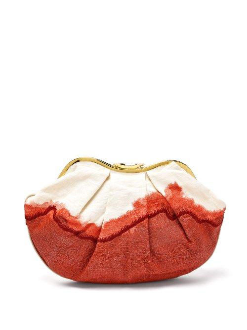 Matchesfashion.com Kilometre Paris - X Isla Fontaine Colombia Sandolo Clutch - Womens - Red Multi