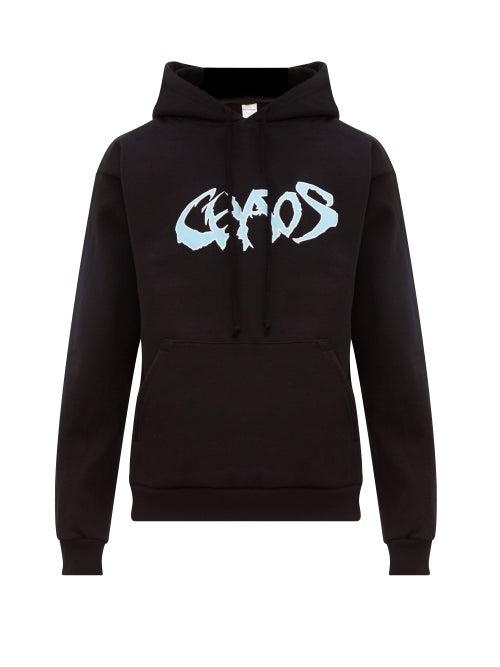 Matchesfashion.com Noon Goons - Chaos Print Cotton Hooded Sweatshirt - Mens - Black
