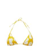 Matchesfashion.com La Doublej - Pineapple-print Triangle Bikini Top - Womens - Yellow Print