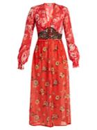 Attico Beatriz Floral-print Silk-georgette Dress