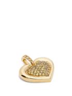 Matchesfashion.com Nadine Aysoy - Catena Heart Sapphire & 18kt Gold Charm - Womens - Yellow Gold