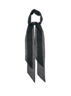 Matchesfashion.com Saint Laurent - Crystal-embellished Opaque-wool Scarf - Womens - Black White
