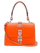 Matchesfashion.com Prada - Elektra Studded Leather Shoulder Bag - Womens - Orange