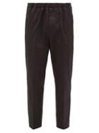 Matchesfashion.com Jil Sander - Elasticated-waist Cotton-gabardine Trousers - Mens - Navy