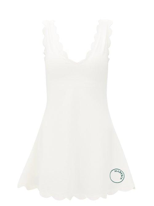 Marysia Sport - Venus Scalloped Mini Dress - Womens - White