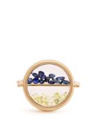 Matchesfashion.com Aurlie Bidermann Fine Jewellery - Sapphire, Peridot & Yellow Gold Ring - Womens - Yellow Gold