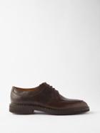 John Lobb - Arron Grained-leather Derby Shoes - Mens - Dark Brown