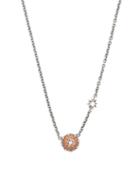 Matchesfashion.com Bottega Veneta - Cubic Zirconia And Oxidised Silver Necklace - Womens - Bronze