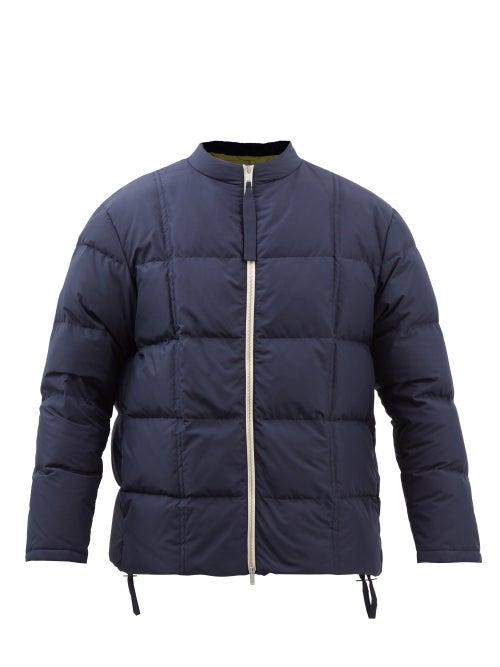 Jil Sander - Stand-collar Quilted Down Coat - Mens - Blue