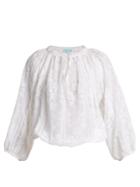 Melissa Odabash Alexa Embroidered Gathered Top