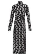 Matchesfashion.com 16arlington - Morie High-neck Fil-coup Dress - Womens - Black Print