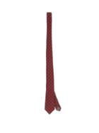 Matchesfashion.com Brunello Cucinelli - Tile-embroidered Silk-twill Tie - Mens - Burgundy