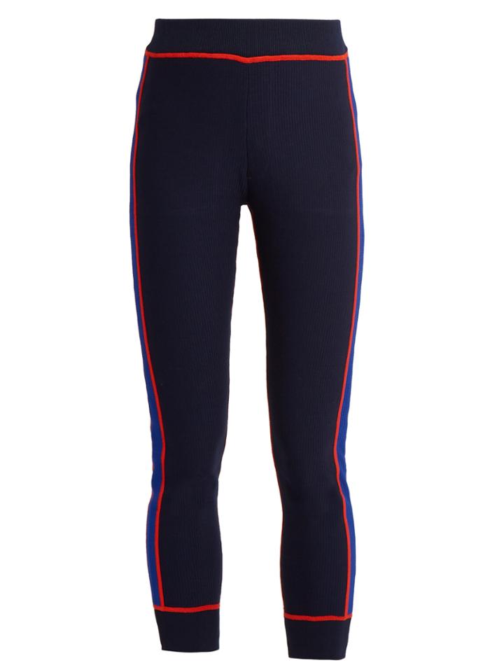 Joseph Slim-leg Contrast-panel Knitted Trousers