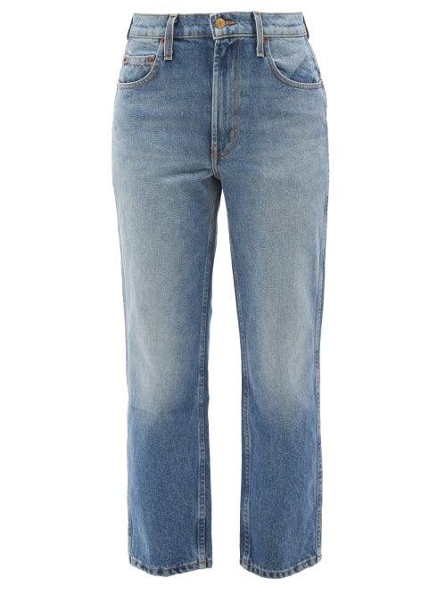 B Sides - Louis High-rise Cropped Jeans - Womens - Blue
