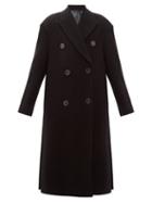 Matchesfashion.com Acne Studios - Octania Oversized Double Breasted Wool Blend Coat - Womens - Black