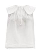Matchesfashion.com Loup Charmant - Cala Peter Pan-collar Cotton Lace-jacquard Blouse - Womens - White