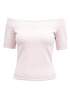 Alexander Mcqueen - Off-the-shoulder Sweater - Womens - Light Pink