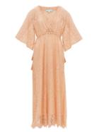 Matchesfashion.com Melissa Odabash - Mel Long Lace Embroidered Kaftan - Womens - Light Brown