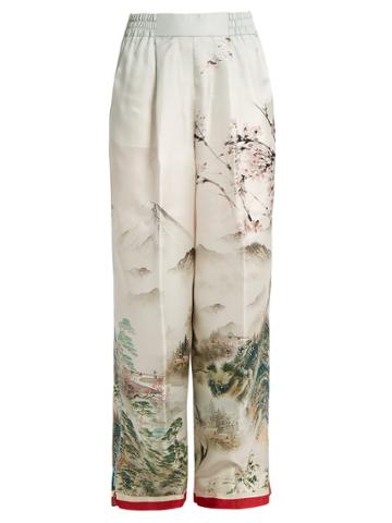 F.r.s - For Restless Sleepers Japanese-print Silk Pyjama Trousers