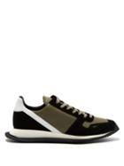 Matchesfashion.com Rick Owens - Panelled Leather Low Top Trainers - Mens - Multi