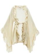 Lisa Marie Fernandez - Anita Ruffled Linen-blend Robe - Womens - Cream