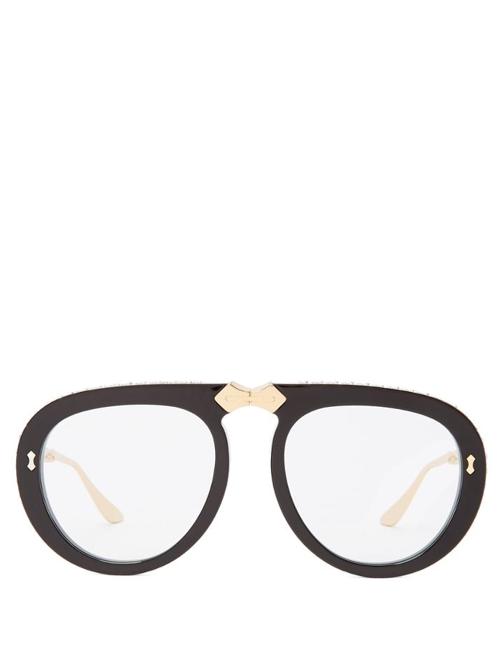 Gucci Round-frame Foldable Sunglasses