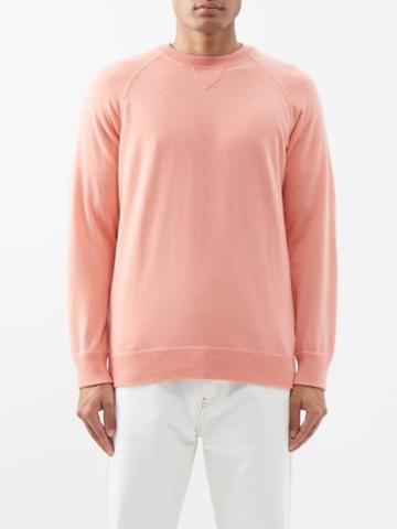 Ghiaia Cashmere - Raglan-sleeve Cashmere Sweater - Mens - Orange