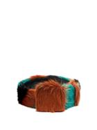 Matchesfashion.com Prada - Tri Colour Striped Calf Hair Belt - Mens - Brown Multi