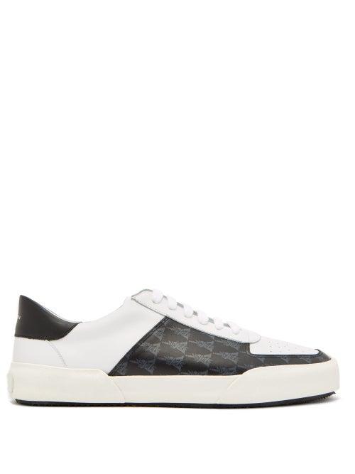 Matchesfashion.com Amiri - Dagger Monogram Leather Trainers - Mens - Black White