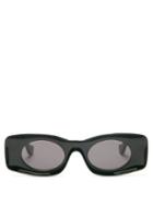Matchesfashion.com Loewe Paula's Ibiza - Rectangle Oval Acetate Sunglasses - Womens - Black