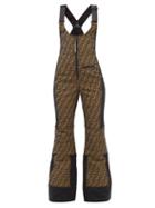 Fendi - Ff-print Salopette Ski Trousers - Womens - Black Brown