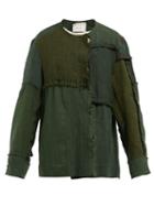Matchesfashion.com By Walid - Maya Panelled Linen Canvas Jacket - Womens - Green
