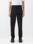 Moncler - Striped Cotton-blend Track Pants - Mens - Black