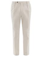 Matchesfashion.com Holiday Boileau - Nico Cotton Twill Suit Trousers - Mens - Cream