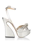 Charlotte Olympia Vreeland Knotted Lam Sandals