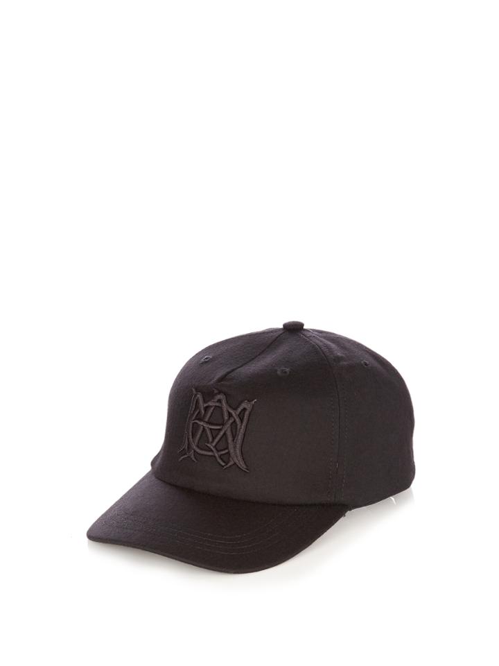 Alexander Mcqueen Embroidered Wool And Cashmere-blend Cap