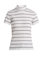 Matchesfashion.com A.p.c. - Clea Striped Cotton Blend Top - Womens - White Stripe