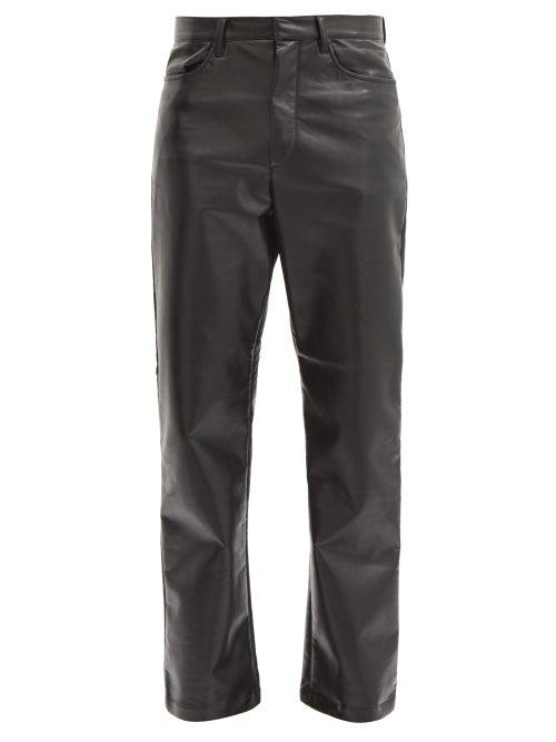 Sunflower - Faux Leather Straight-leg Trousers - Mens - Black