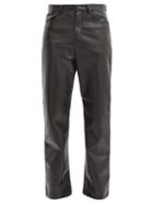 Sunflower - Faux Leather Straight-leg Trousers - Mens - Black